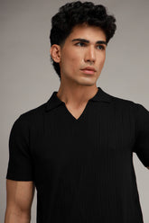 Johnny Collar Textured Polo